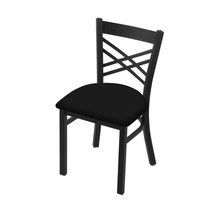 HOLLAND BAR STOOL CO 620 Catalina 18" Chair with Black Wrinkle Finish and Black Vinyl Seat 62018BWBlkVinyl